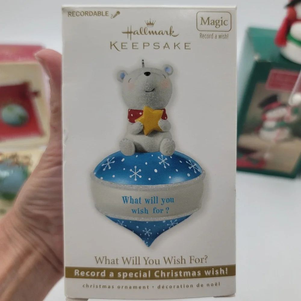 Hallmark Keepsake Ornament Lot Snowman Stocking Hanger Herbergers Glass Ball